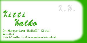 kitti walko business card